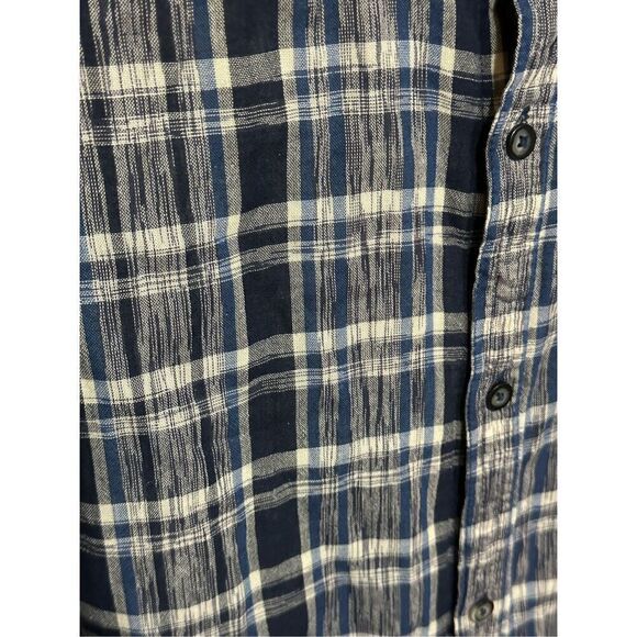 Men's Carbon2Cobalt 100% Cotton Double Cloth Long Sleeve Plaid Button Down Size - Picture 3 of 6